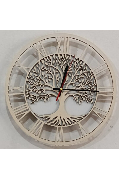 LODOS CNC Hayat Ağacı Ahşap Duvar Saati dekoratif duvar saati