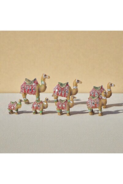 e-life shop Lüks Motif İşlemeli 7’li Şans & Bereket Getiren Deve Kervanı Bibl...