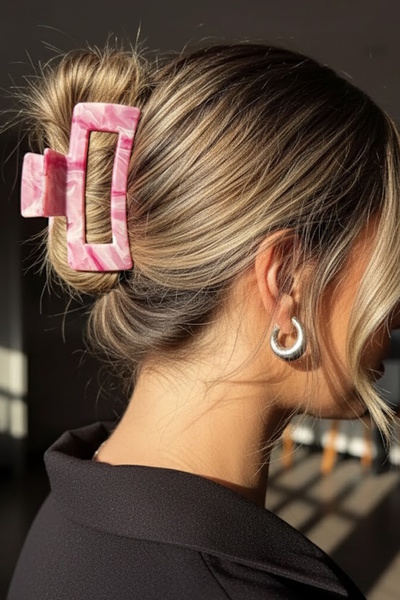 CAŞ DEKORASYON Închizătoare cu model de marmură de culoare roz