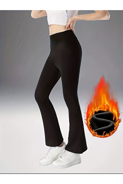 CRNSSWİMWEAR Висока талія, не просвічується, іспанські штани-леггінси, чорні