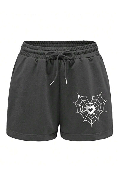 Adrift Σορτς μέσης με κορδόνια με στάμπα Spider Web & Heart