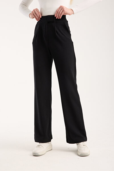 KAPHONE Γυναικείο παντελόνι Palazzo με ψηλόμεσο Velcro που κλείνει