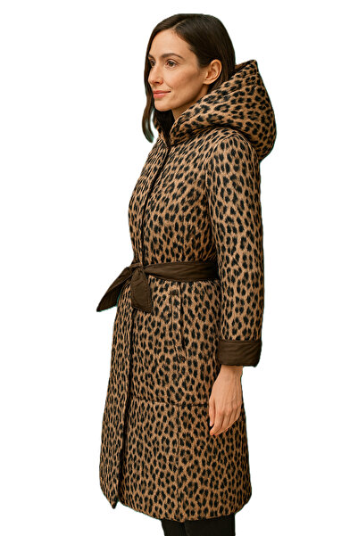 OEM Women's reversible jacket – Leopard print / brown – Size 48