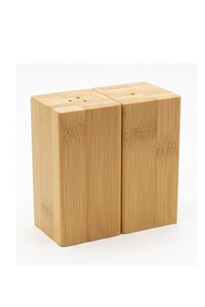 Kitchen Design Lab Bambu Kare Magnetli Tuzluk Karabiberlik Seti 2 Adet