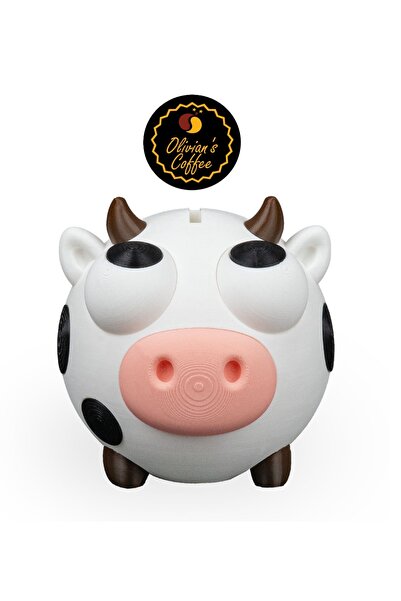 Olivians Coffee Olivian's Cow Piggy Bank - İnekli Kumbara (Siyah-Beyaz)