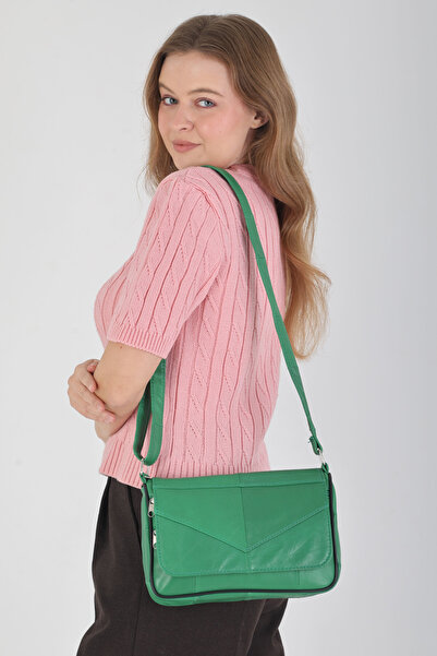 Erzeno Geantă de umăr și crossbody din piele naturală (100% PIELE NATURALĂ GE...