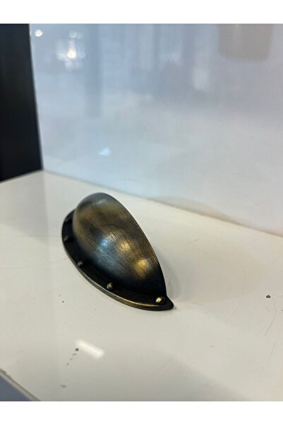 Emaks Dish Metal Handle 64mm Antique Yellow Cabinet Cover Modern Drawer Furniture Tv Unit Nightstand Tas Mussel