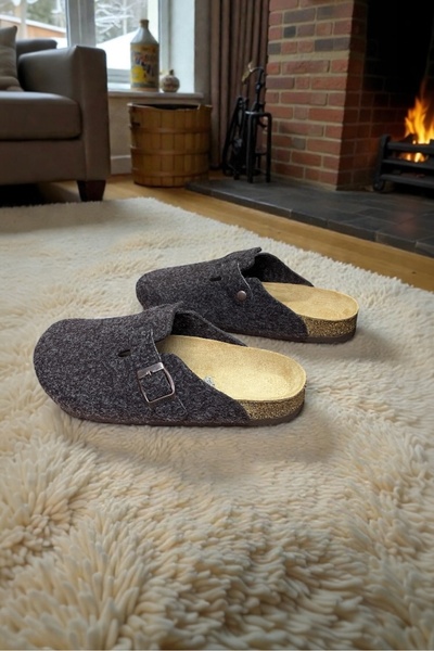 Land of Cork Sabo Закриті унісекс анатомічні тапочки з натуральною підошвою з натурального фетру