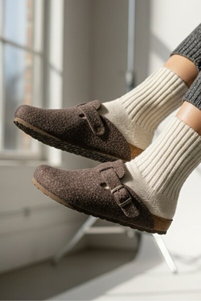 Land of Cork Sabo Закриті унісекс анатомічні тапочки з натуральною підошвою з натурального фетру