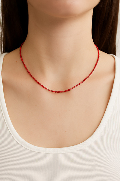 Ayluf Kırmızı Boncuk Şans Kolyesi