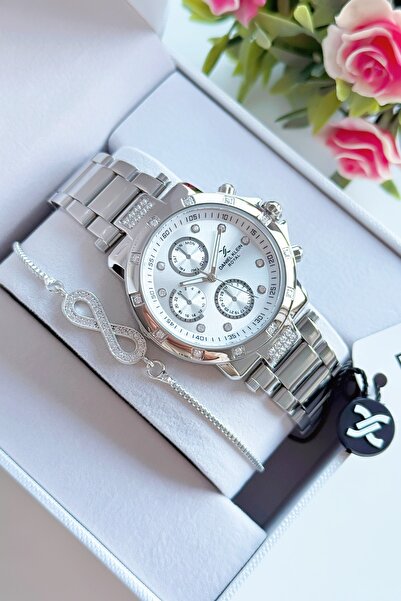 Daniel Klein Çelik Gümüş Renk 35 mm Kadın Kol Saati Garantili 3 Atm Su Geçirmezlik Bileklik Hediyeli Dksnıu3