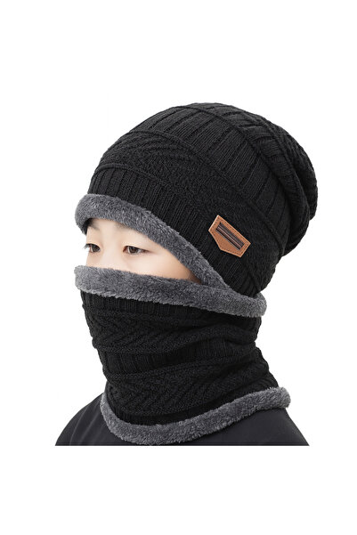 SARAOONT Kids 2-Piece Winter Hat & Scarf Set, Ages 3–13, Knit Beanie with Plush Lining