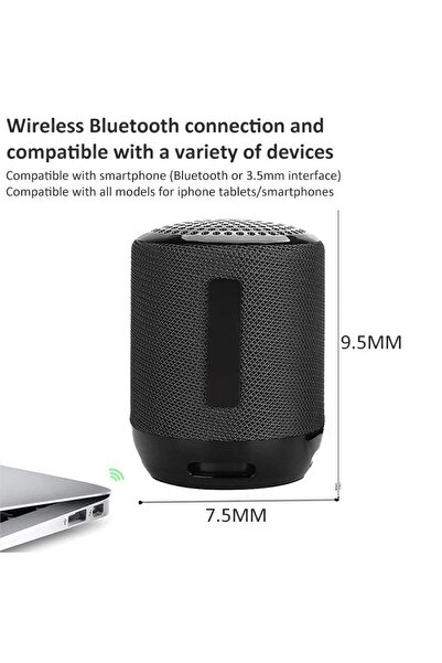 MeK Fine Wireless Portable Speaker MG107 - Bluetooth 5.0, TWS, 360° Surround, IPX5