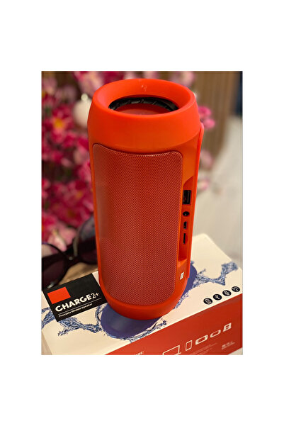 MeK Fine Boxă portabilă wireless, Bluetooth TWS, sunet 360°, IPX5, TF/USB, MicroSD, 12 ore, roșie