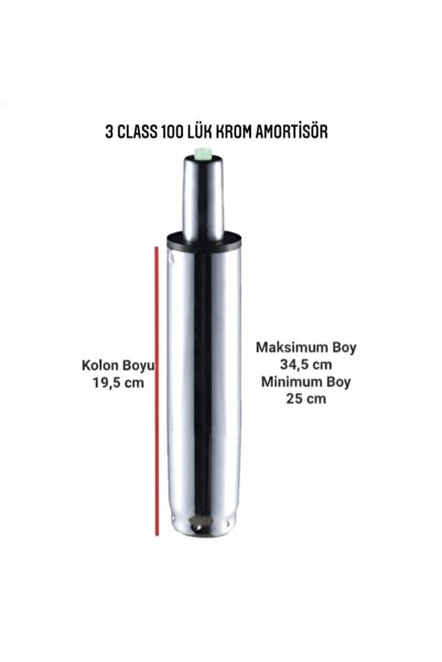 Sand Ofis 3 Class 100'lük Krom Amortisör- Ofis Koltuğu Yedek Parçası