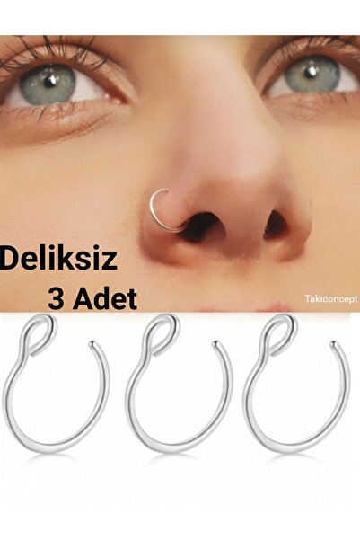 TakıConcept Deliksiz Çelik Sıkıştırmalı Halka Hızma | Delik Gerektirmeyen Kul...