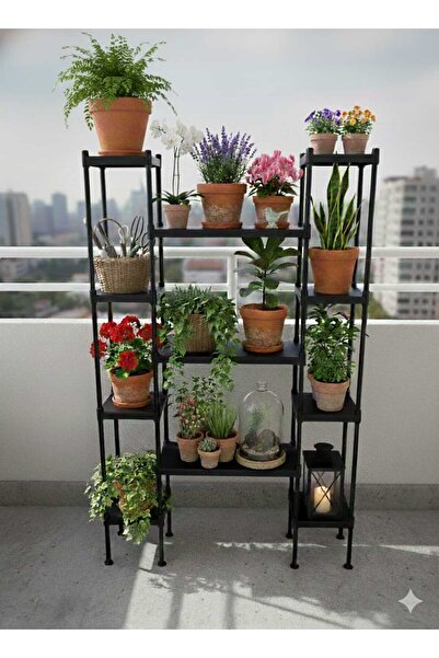 Lider Tunç Siyah Dekoratif Raf Çok Amaçlı Raf