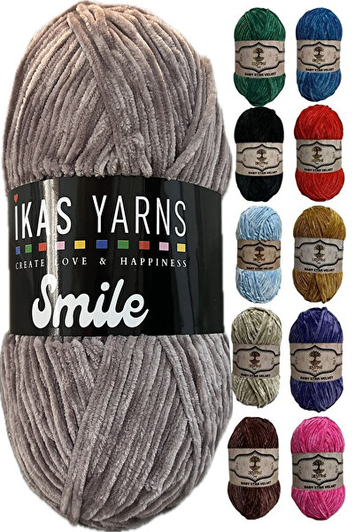 destini İnce Kadife İp 100 gr 200 Metre Amigurumi El Örgü İpi Ceket Yelek Battaniye