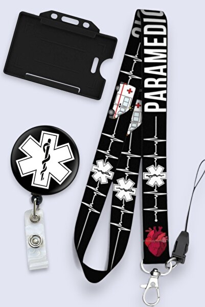 MİLLENEX Ambulans Acil Sağlık Yaka Kartı Boyun Askı İpi 3 lü Set Boyun İpi Yo...