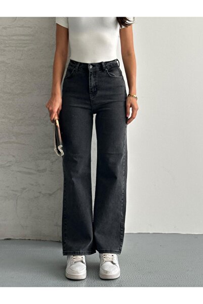 modazoom بنطلون جينز نسائي من قماش الليكرا المدخن واسع الساق من Jorde فضفاض و...