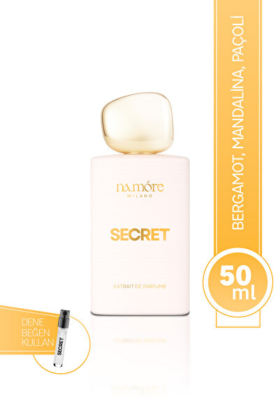 NA MORE Milano SECRET Extrait Parfüm | Kadın | Yüksek Esans %33 | Kalıcı – Bergamot, Mandalina, Paçuli | 50 ml