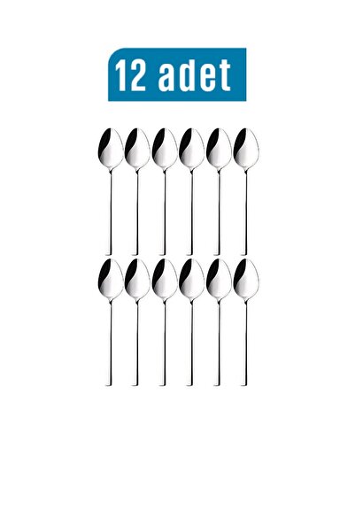 ZUZU MADE Paslanmaz Çelik Lüks Çay Kaşığı 12 Adet Çubuk Model