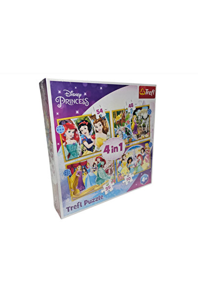 OEM Princess Puzzle, 207 pieces, 4 in 1, 28x28 cm packaging, Girls, educational game