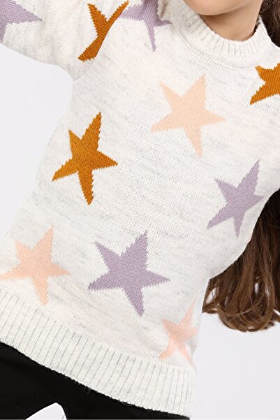 Cloudy Kids Girl's Crew Neck Knitwear Sweater