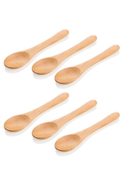 ZUZU MADE Bambu 6'lı Bal Reçel Şeker Ölçü Ve Baharat Kaşığı 13 Cm - 6 Adet Reçel Kaşığı Tatlı Kaşığı Bal Kaşığı 13 cm