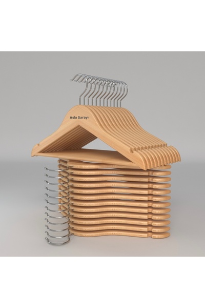 menofis Ahşap Çocuk Elbise Askısı Bebek Askısı Kıyafet Ve Elbise Askısı 12 Adet 1.kalite - Askı Sarayı -