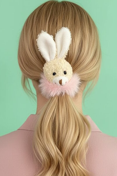 CAŞ DEKORASYON Cataramă de pluș de iepure de culoare roz