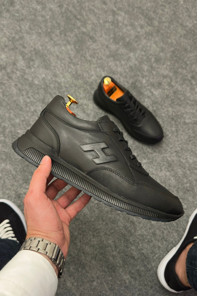 Greyybull Shoes ČERNÉ kožené PÁNSKÉ sportovní BOTY-TENISKY