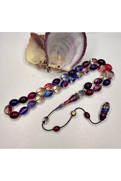 İskenderun Tesbihcilik سبحة ملونة من العنبر الناري مصنوعة يدويًا بواسطة محمد ...