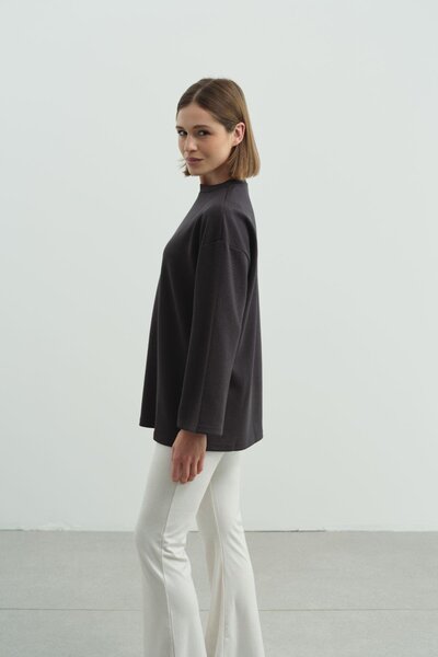 C&City Oversize Basic Sweatshirt 980 Smoked