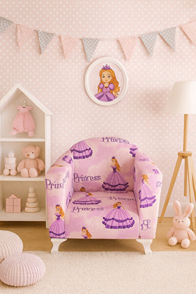 ROSSAVO Mor/Lila Prenses Temalı Ayaklı 0/6 Yaş Çocuk Koltuğu