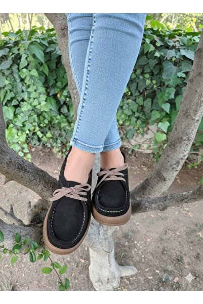 Henne Classic Shoes Orthopedic Genuine Leather Suede Black