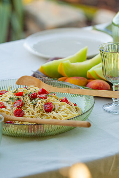 Rakle Splendid Glass Salad Bowl Set of 2 Green 25 cm - 30 cm
