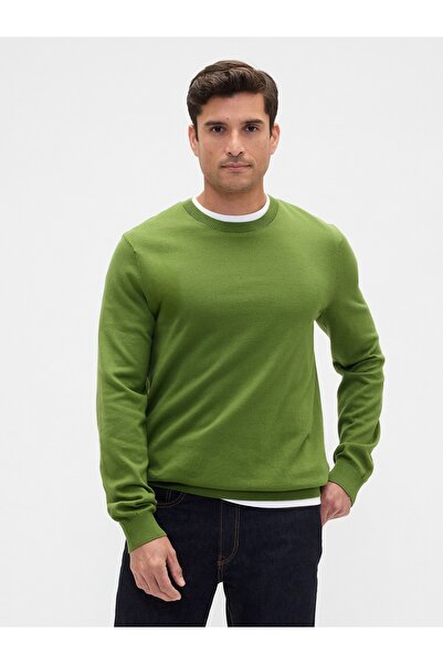 GAP Erkek Açık Yeşil Bisiklet Yaka Kazak