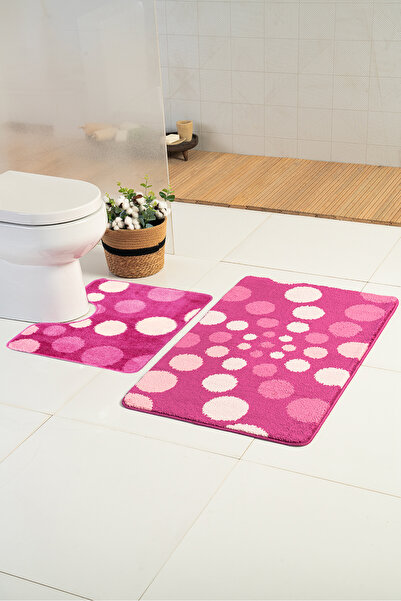 Moda Dekor Milenyum Pikola Pink 2-Piece Bath Mat