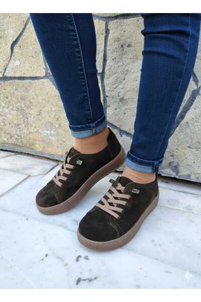 Henne Classic Shoes Orthopedic Genuine Leather Suede Khaki