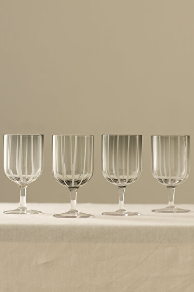 Rakle Siesta Handmade Self-Colored Set of 4 Ice Cream Cups Smoked 350 Cc