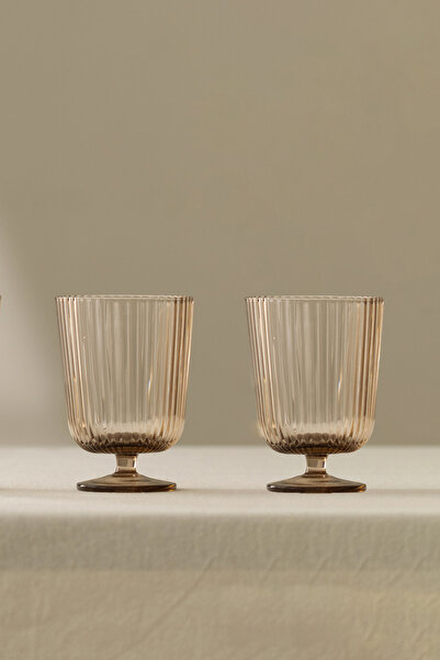 Rakle Splendid Handmade Self-Colored 2-Piece Ice Cream Bowl Set Mink 300 Cc