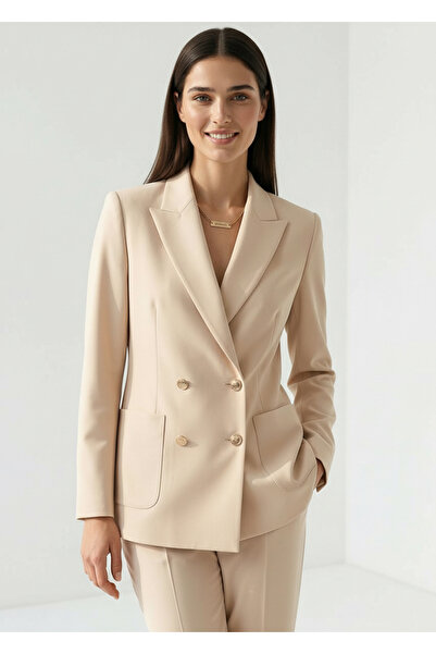 Exquise Double Button Woven Regular Blazer Jacket
