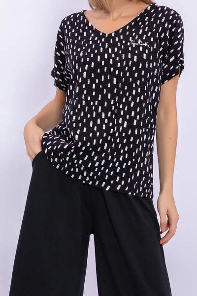 Pierre Cardin Siyah Kadın Poplin Kapri Takım