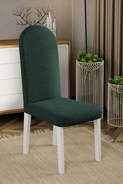 Mobila Laguna Upholstered chair, Laguna, Grand Verde, 46 x 52 x 106 cm, White Beech Wood Legs
