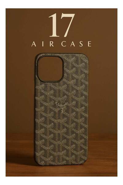 Generic iPhone 17 Air Luxury Patterned Shockproof Case Brown