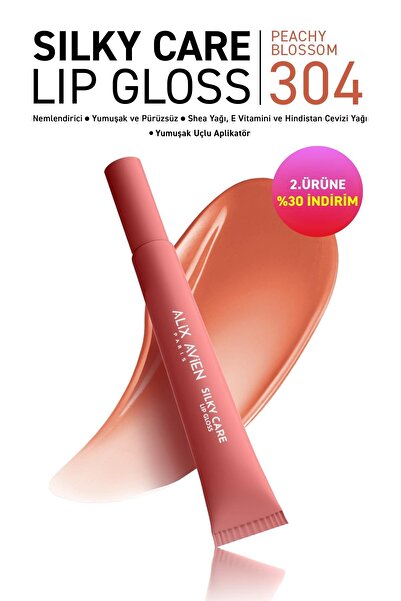 Alix Avien Dolgun Gürünüm ve Nemlendirici Etkili Dudak Parlatıcısı - Silky Care Lipgloss 304 Peachy Blossom