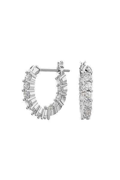 Swarovski Vittore Mini Hoop Küpe, Beyaz, Rodyum Kaplama 5562126