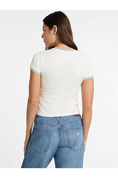 Guess Γυναικείο μπλουζάκι με λεπτή εφαρμογή τζιν Ss Slim Stamp