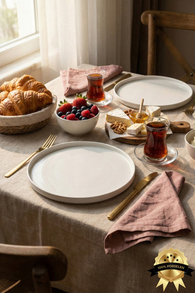 Heda Porselen Set of 2 Venus 24 cm Porcelain Serving Plates